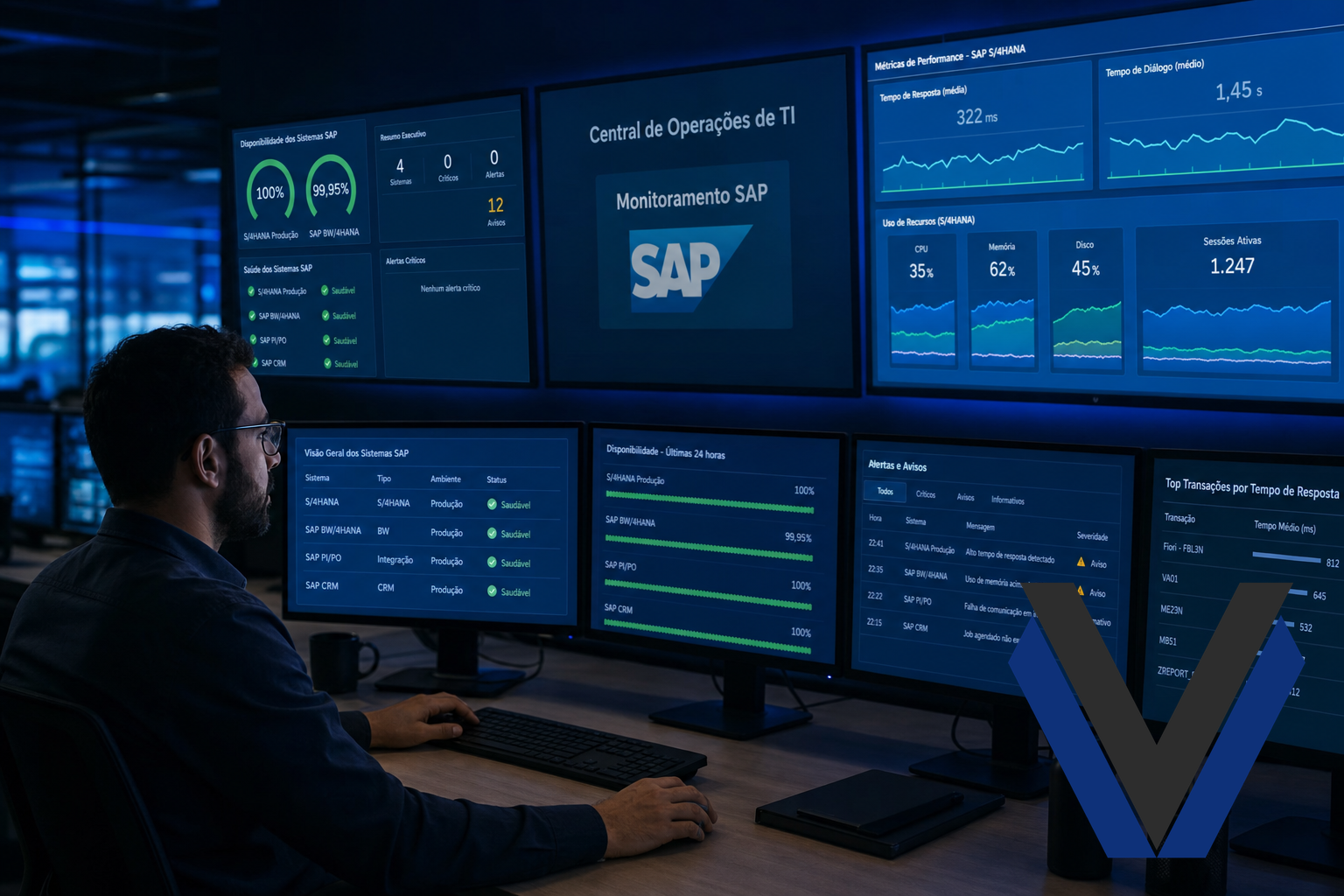 SAP AMS — especialista SAP atendendo chamado de suporte em São Paulo