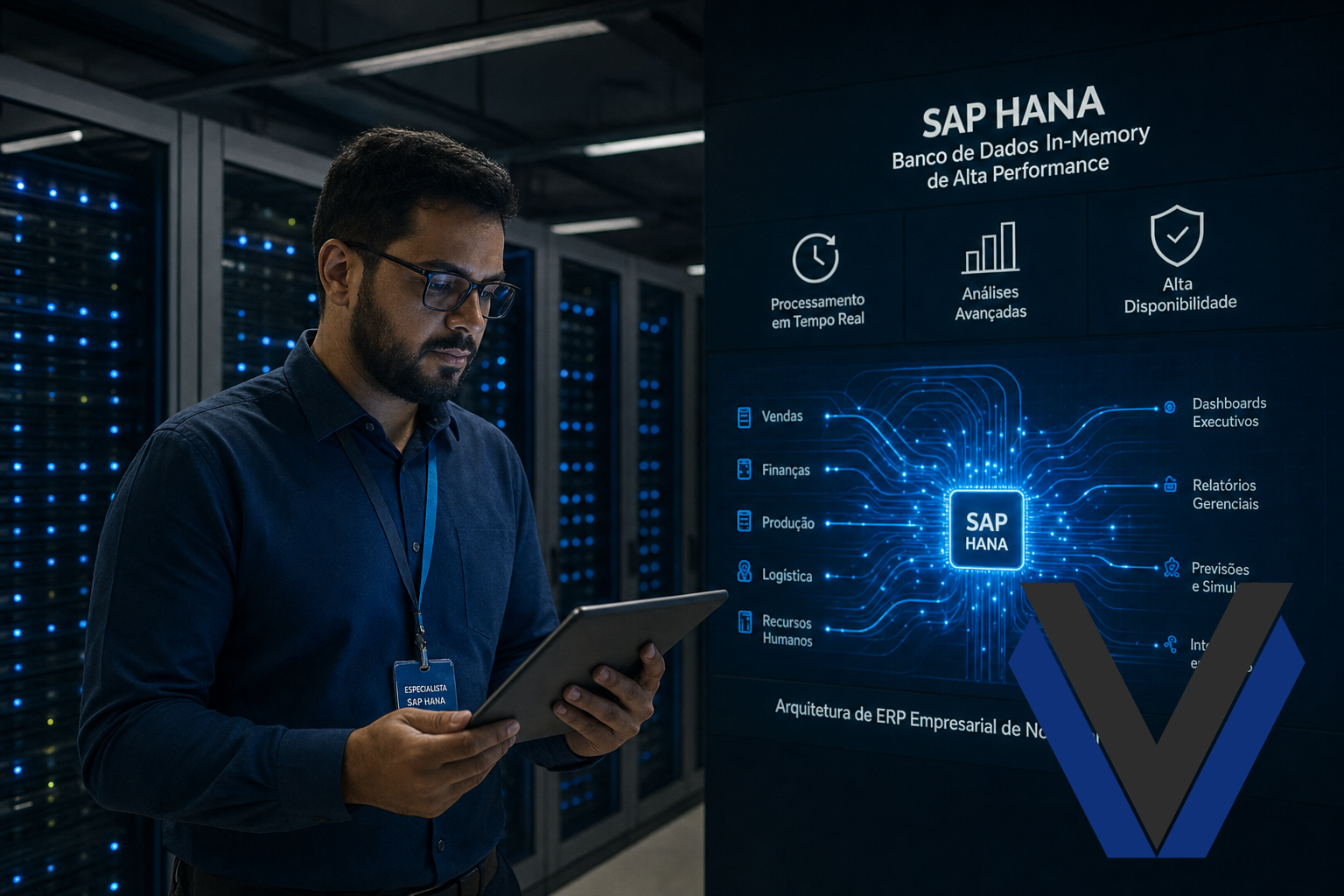 SAP HANA — servidor de banco de dados in-memory processando dados em tempo real