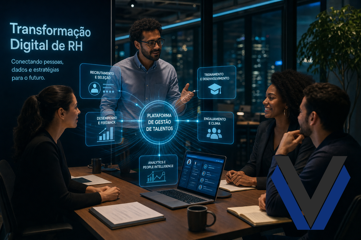 SAP SuccessFactors — profissional de RH acessando plataforma de gestão de pessoas